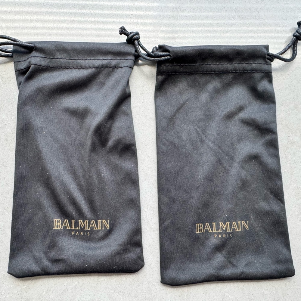(2) Balmain Sunglasses Pouch